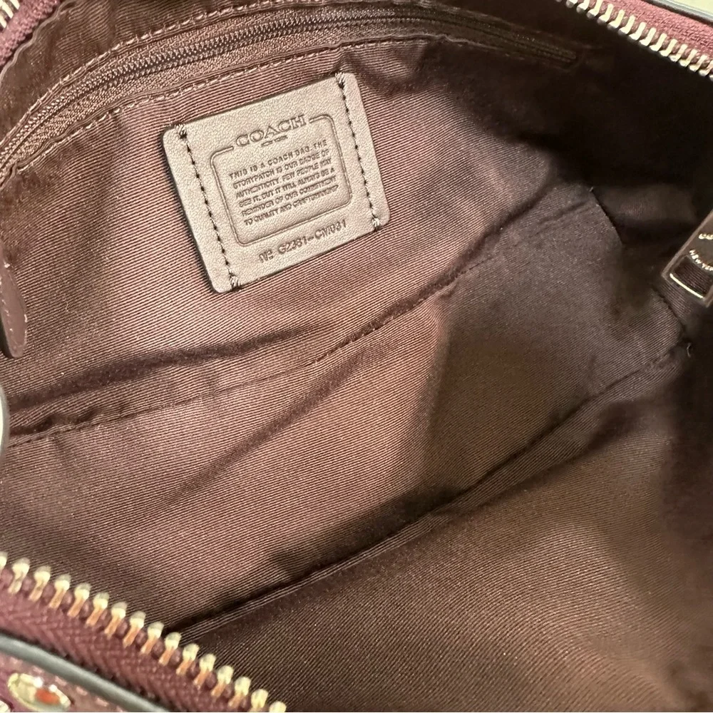 SOLD Coach Charlotte Refined Pebbled Leather Baguette Shoulder Bag - Picture 15 of 16